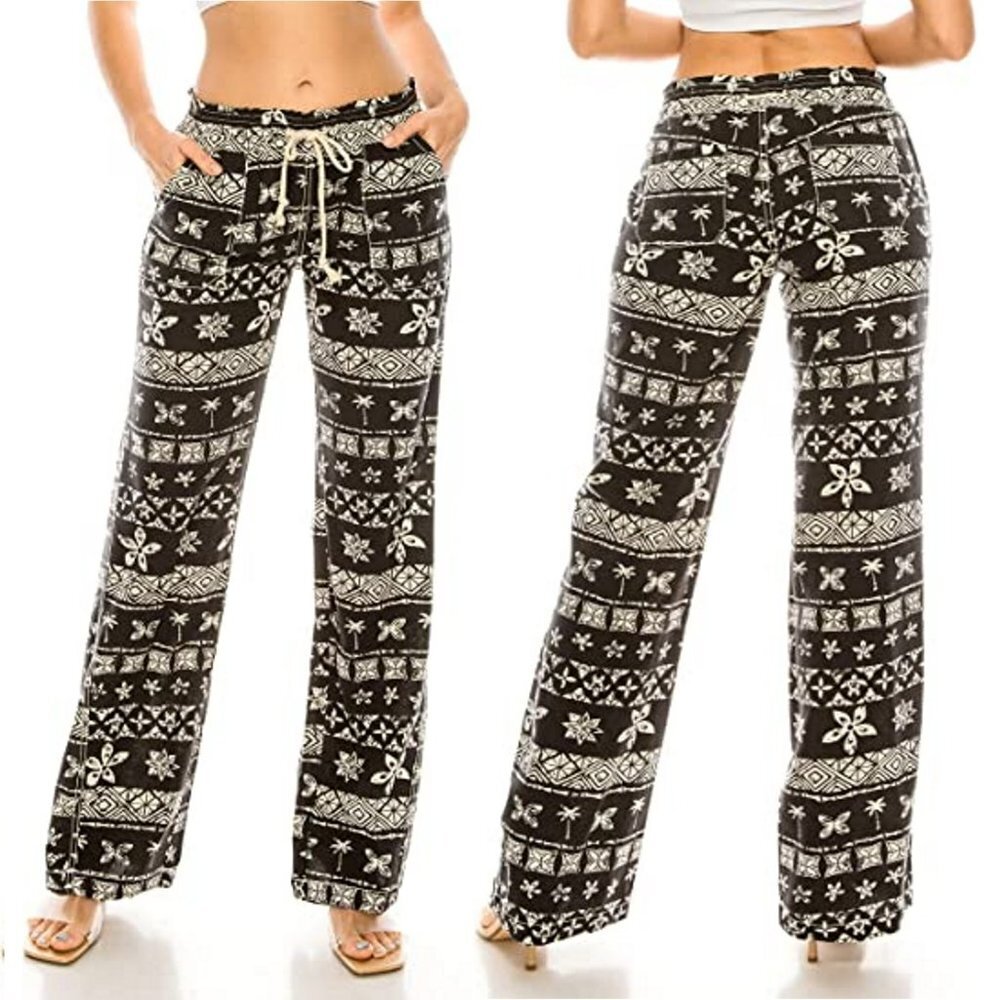 New Cali1850 Casual Rayon Linen Pants Size S
